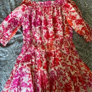 Off-shoulder gauzy dress